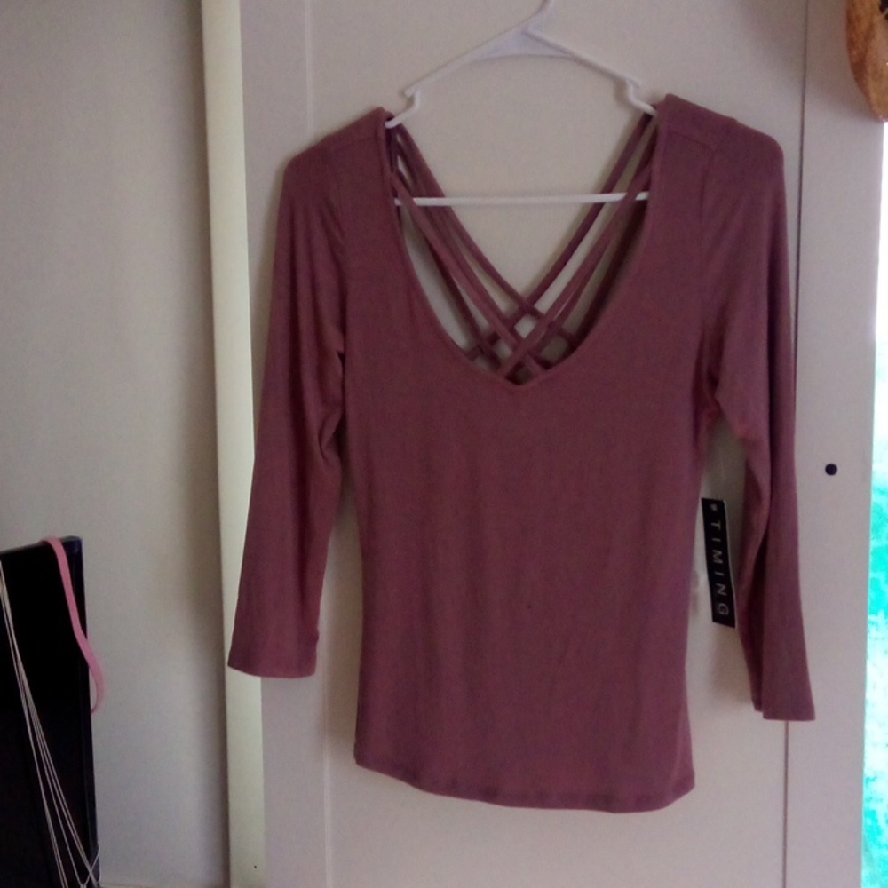 Size medium unique top crisscross front and back design
